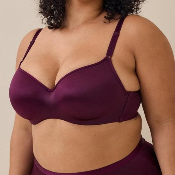 NWT TORRID BRA - POTENT PURPLE BALCONETTE LIGHTLY LINED SHINE 360 BACK SMOOTHING - Picture 6 of 7